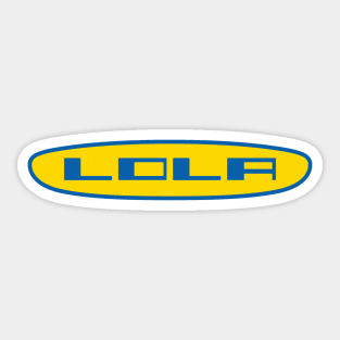 Lola Racing cars 1960's logo - blue print Sticker